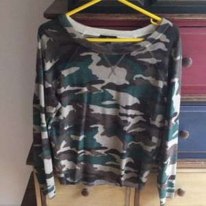 J.Crew sweatshirt sweater vintage surplus camo Sm.